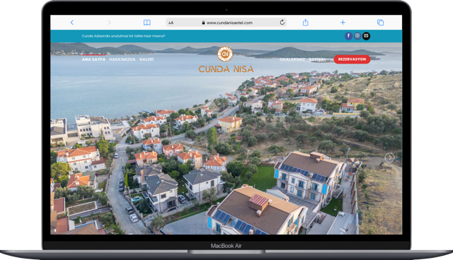 Cunda Nisa Otel web sitesi tasarımı — ESC Branding