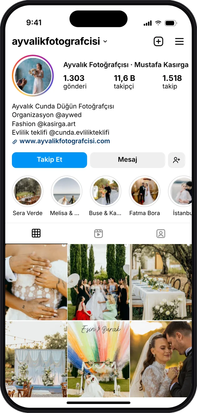 Ayvalık Fotoğrafçısı Instagram profili — Instagram ve Facebook reklam yönetimi · ESC Branding
