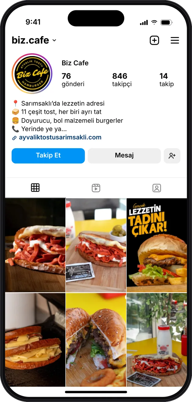 Biz Cafe Instagram profili — Instagram ve Facebook reklam yönetimi · ESC Branding