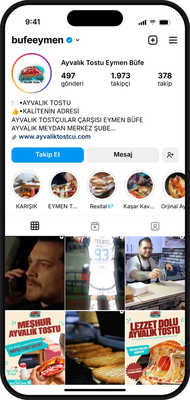 Eymen Büfe Instagram profili — sosyal medya yönetimi · ESC Branding