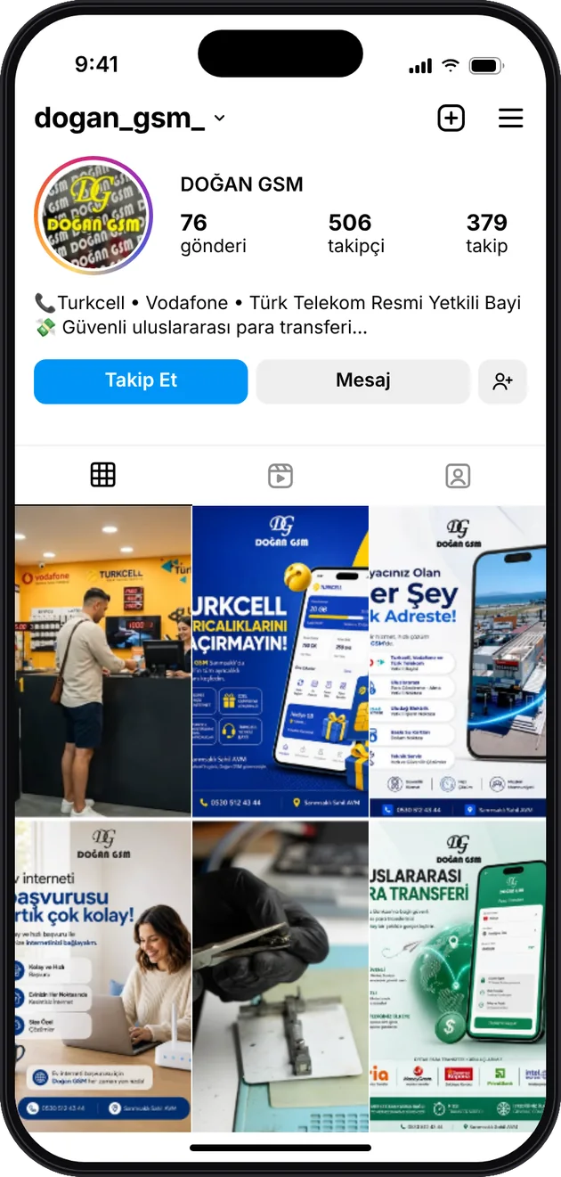 Doğan GSM Instagram profili — Instagram ve Facebook reklam yönetimi · ESC Branding