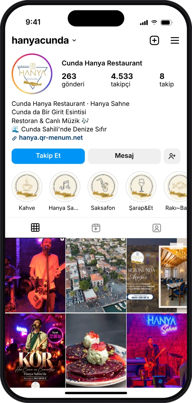 Hanya Cunda Instagram profili — Instagram ve Facebook reklam yönetimi · ESC Branding