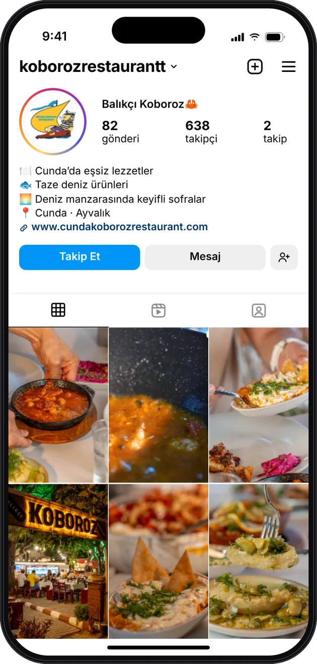 Balıkçı Koboroz Instagram profili — Instagram ve Facebook reklam yönetimi · ESC Branding