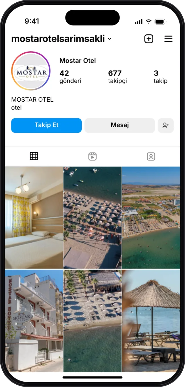 Mostar Otel Instagram profili — Instagram ve Facebook reklam yönetimi · ESC Branding