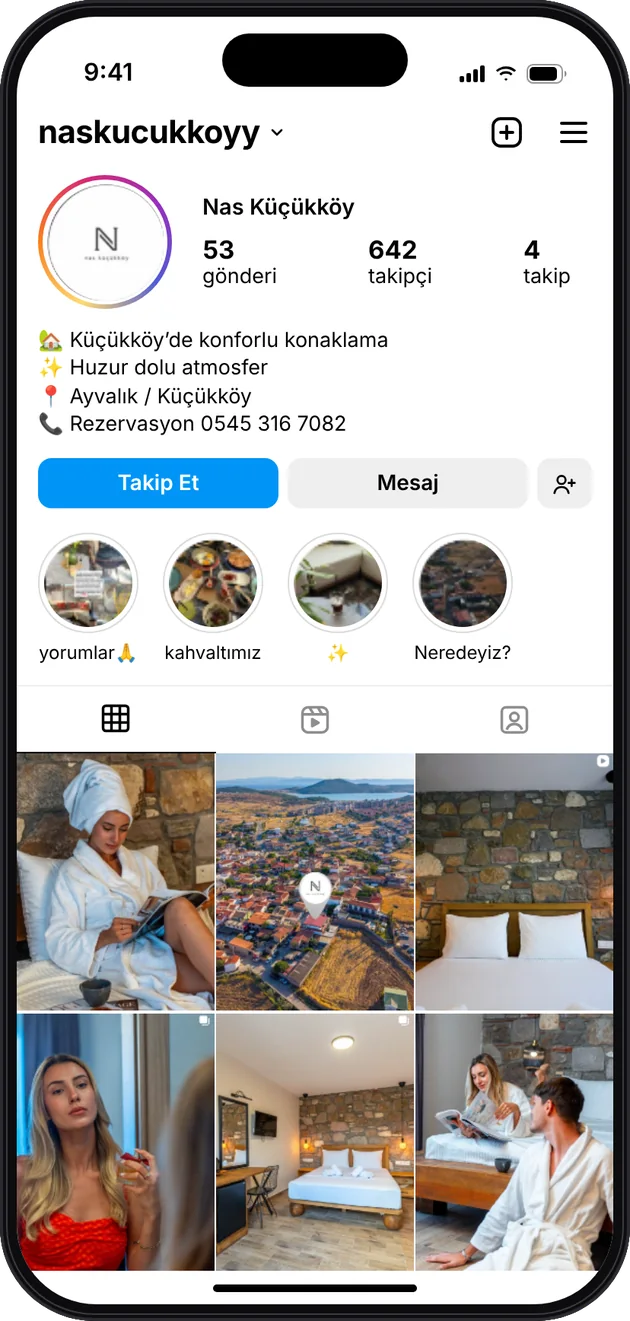 Nas Küçükköy Instagram profili — Instagram ve Facebook reklam yönetimi · ESC Branding