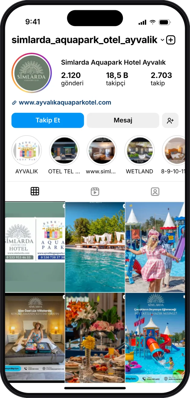 Simlarda Country Club Instagram profili — Instagram ve Facebook reklam yönetimi · ESC Branding